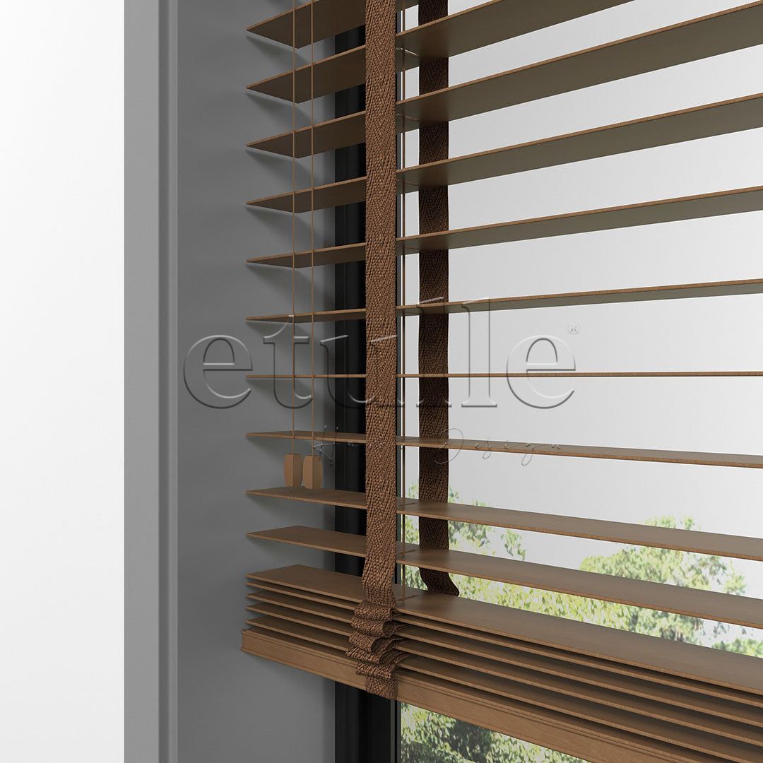 50 MM BASSWOOD Golden Oak Ahşap Jaluzi