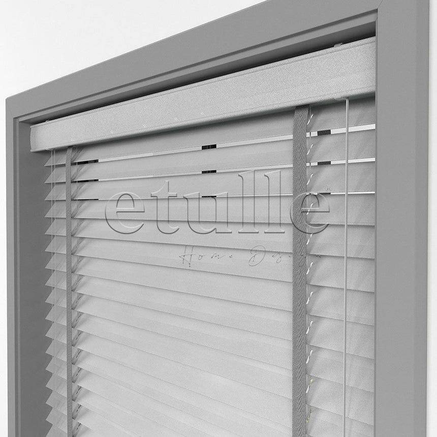50 MM BASSWOOD Gri Ahşap Jaluzi