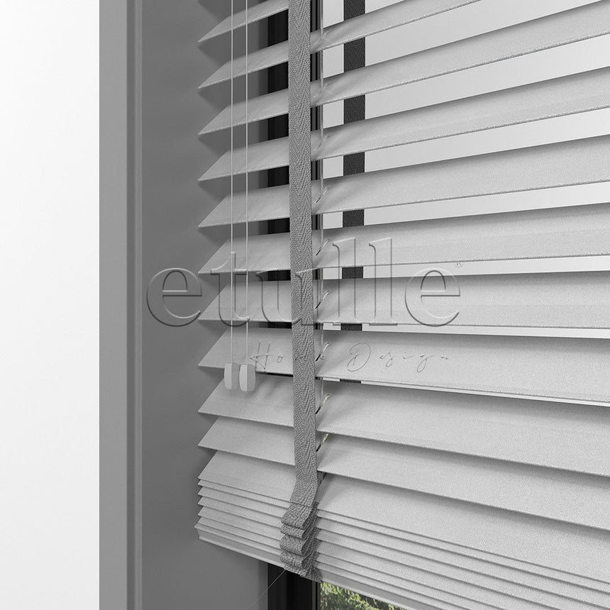 50 MM BASSWOOD Gri Ahşap Jaluzi