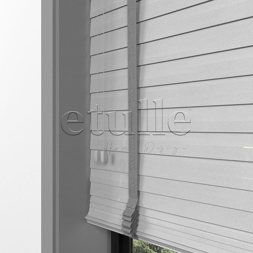 50 MM BASSWOOD Gri Ahşap Jaluzi