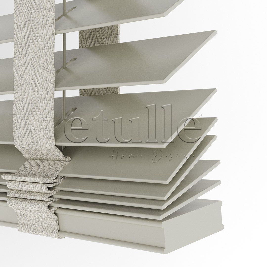 50 MM BASSWOOD Taupe Ahşap Jaluzi