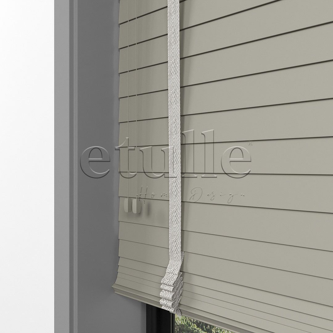 50 MM BASSWOOD Taupe Ahşap Jaluzi