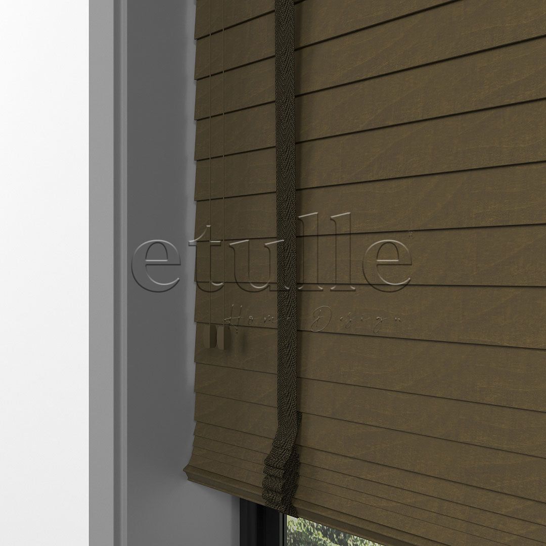 50 MM BASSWOOD Tiger Eye Ahşap Jaluzi