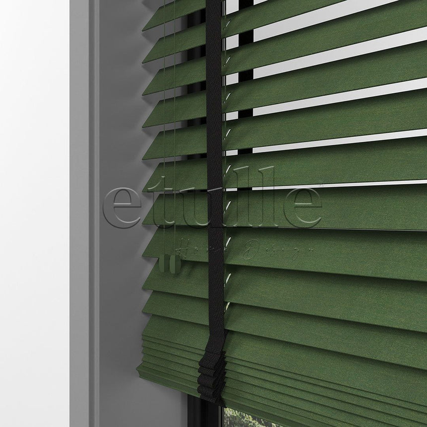 50 MM BASSWOOD Yeşil Ahşap Jaluzi