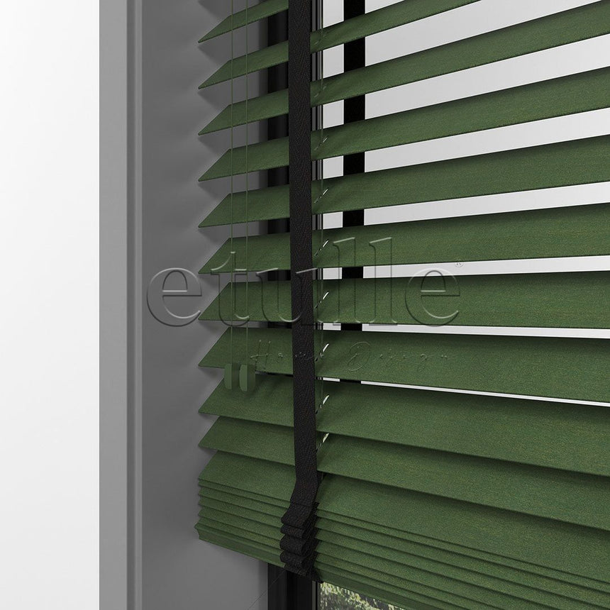 50 MM BASSWOOD Yeşil Ahşap Jaluzi