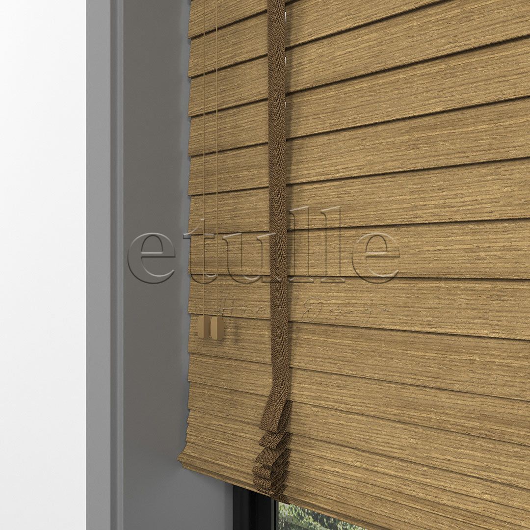 50 MM LUXURY WOOD Amber Ahşap Jaluzi