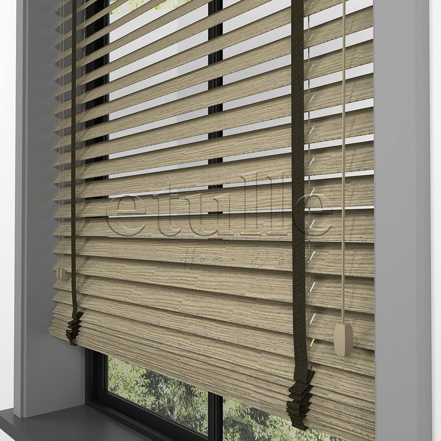 50 MM LUXURY WOOD Bark Ahşap Jaluzi