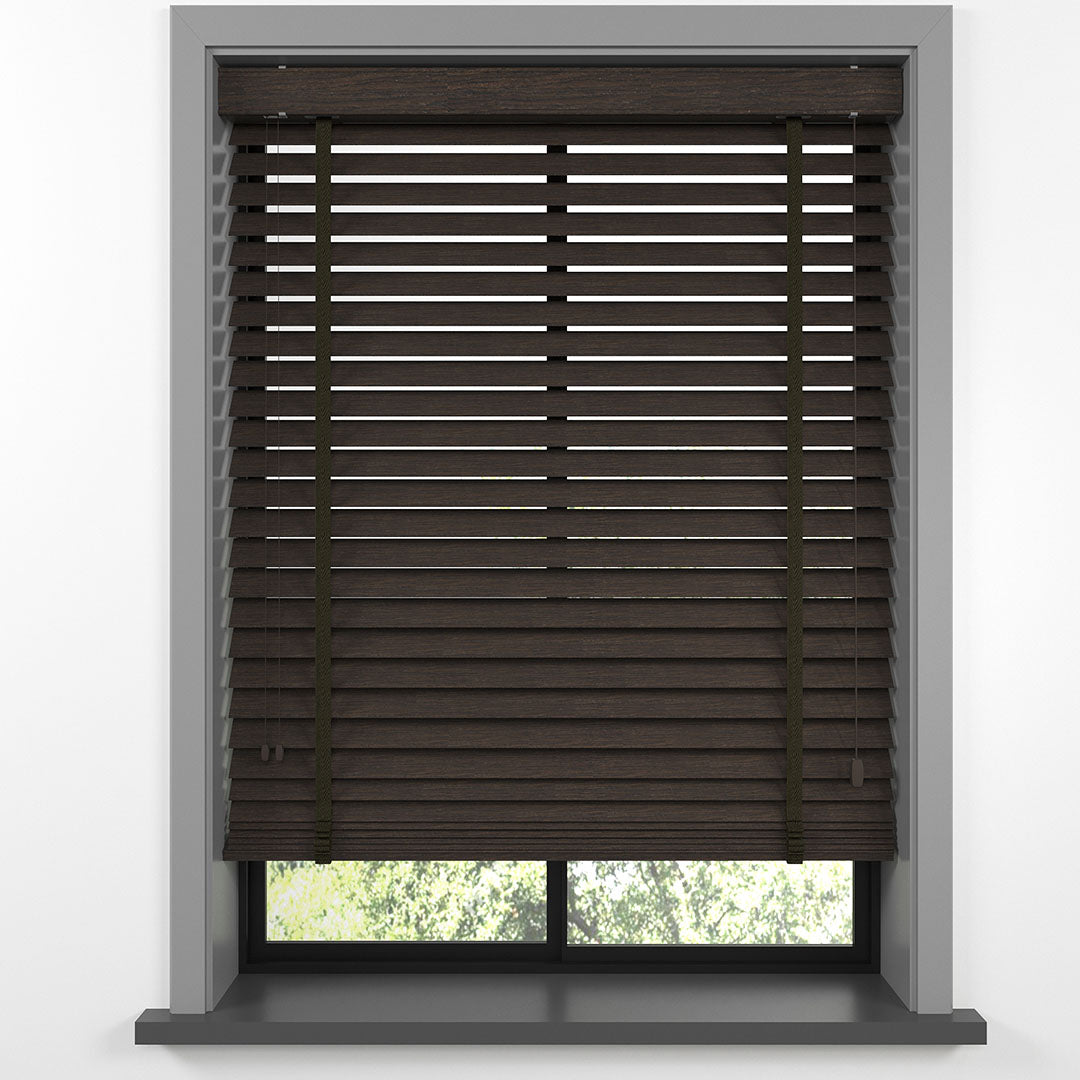 50 MM LUXURY WOOD Brown Ahşap Jaluzi