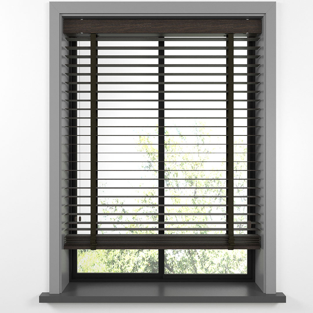 50 MM LUXURY WOOD Brown Ahşap Jaluzi