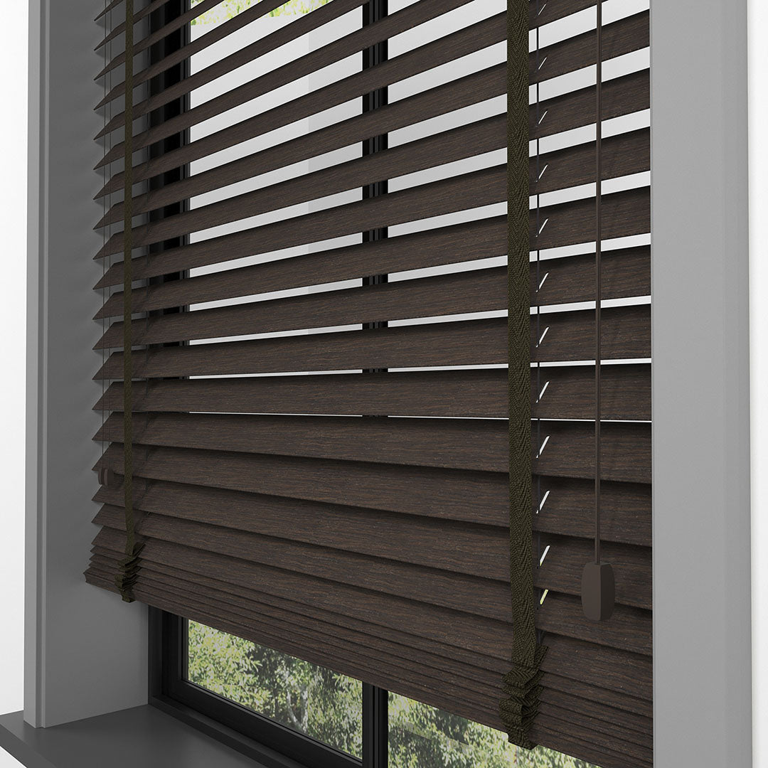 50 MM LUXURY WOOD Brown Ahşap Jaluzi