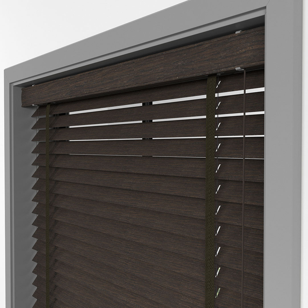 50 MM LUXURY WOOD Brown Ahşap Jaluzi