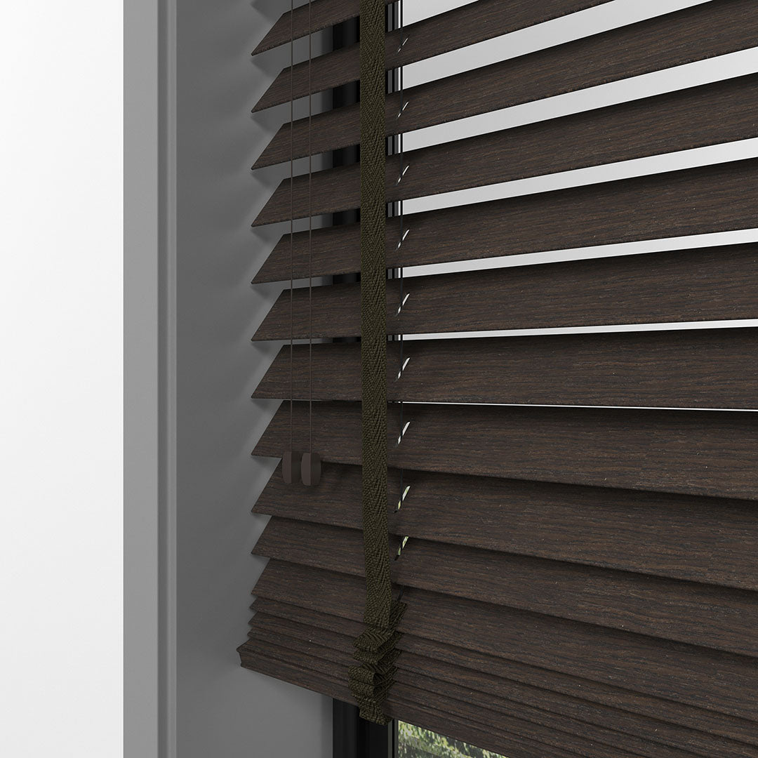 50 MM LUXURY WOOD Brown Ahşap Jaluzi