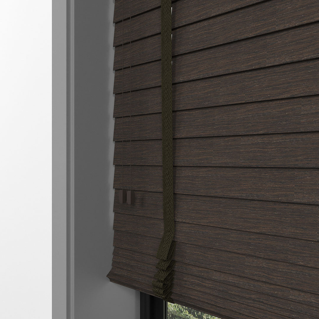 50 MM LUXURY WOOD Brown Ahşap Jaluzi