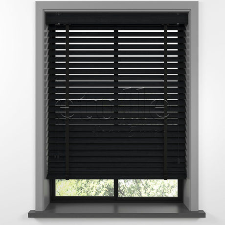50 MM LUXURY WOOD Charcoal Ahşap Jaluzi