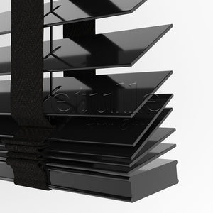 50 MM PIANO Siyah Ahşap Jaluzi
