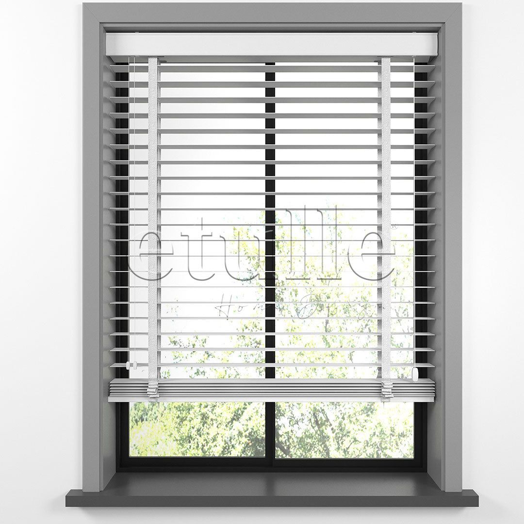 63 MM BASSWOOD Beyaz Ahşap Jaluzi