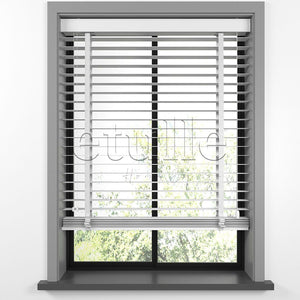 63 MM BASSWOOD Beyaz Ahşap Jaluzi