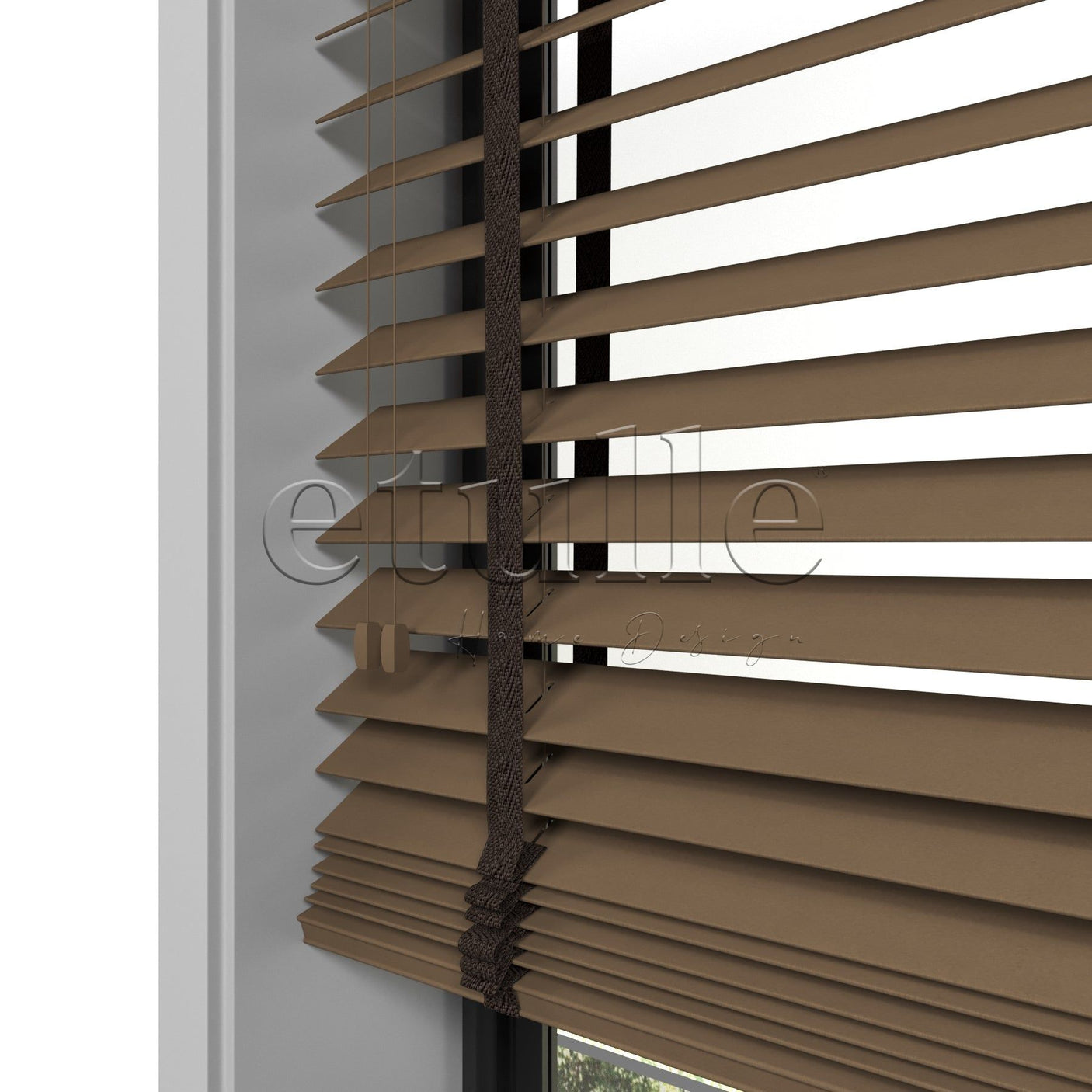 50 MM Truwood Meşe Rengi Ahşap Jaluzi