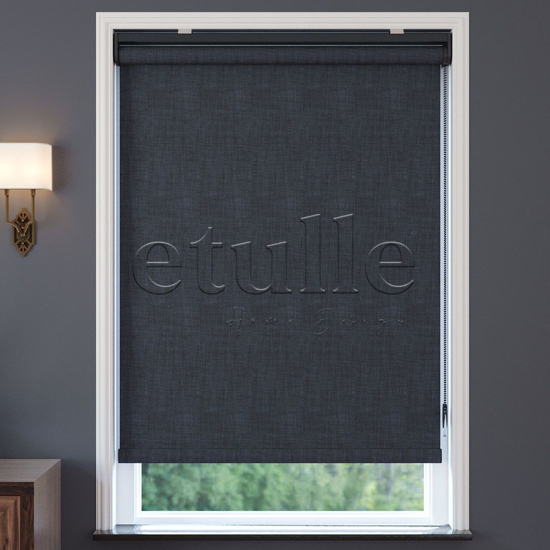 Antrasit Blackout Keten Stor Perde | Fiorella