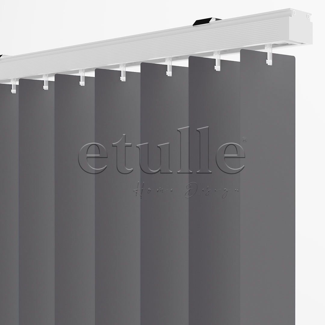 Antrasit Düz PVC Dikey Perde