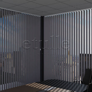 Antrasit Düz PVC Dikey Perde