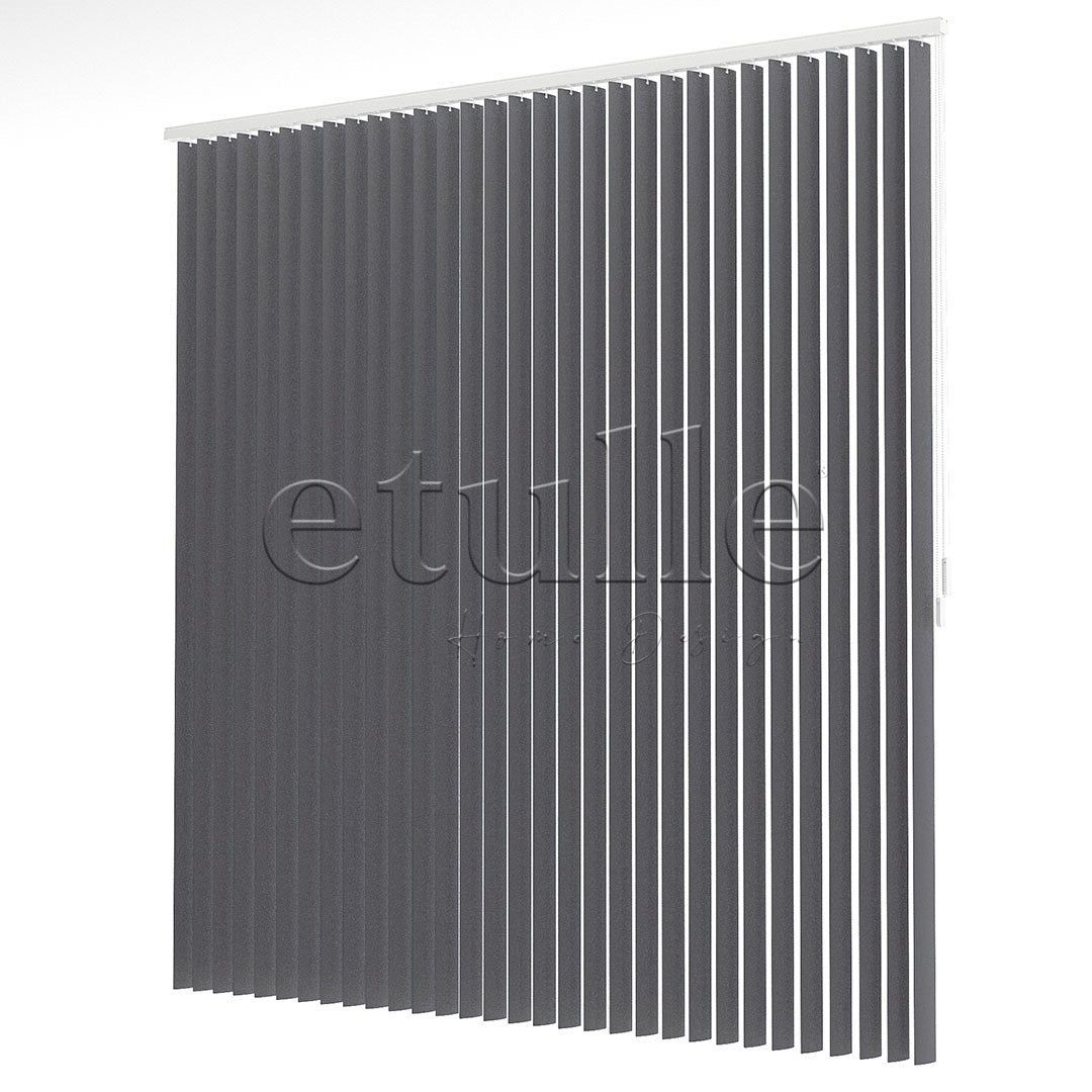 Antrasit Düz PVC Dikey Perde