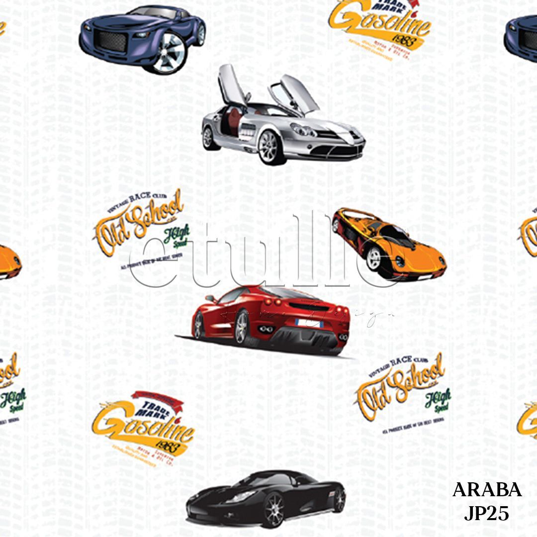 Araba - Çocuk Odası Dikey Tül Perde