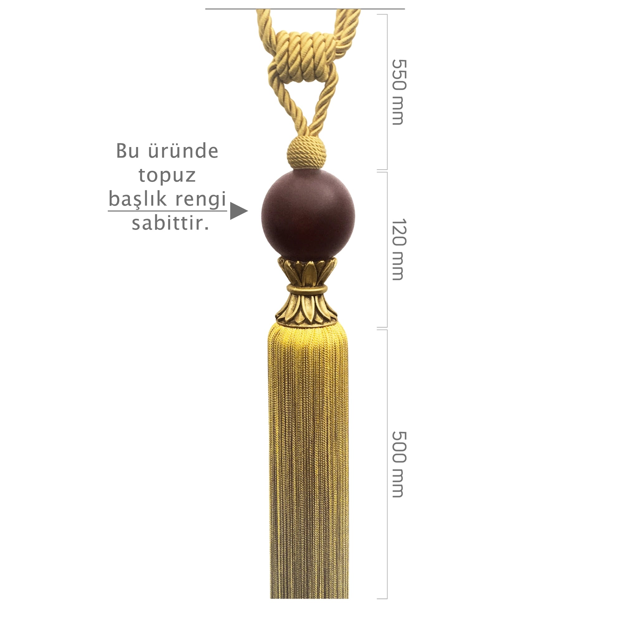 Braçol - Altın Eskitme Metal - Küre