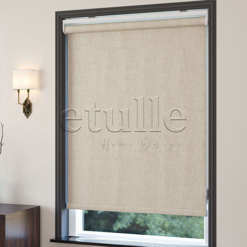 Bej Blackout Keten Stor Perde | Fiorella