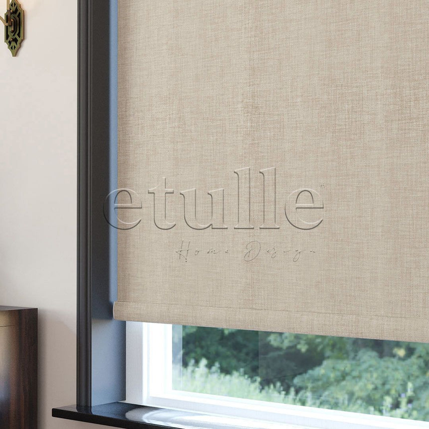 Bej Blackout Keten Stor Perde | Fiorella