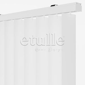 Beyaz Oval Düz PVC Dikey Perde