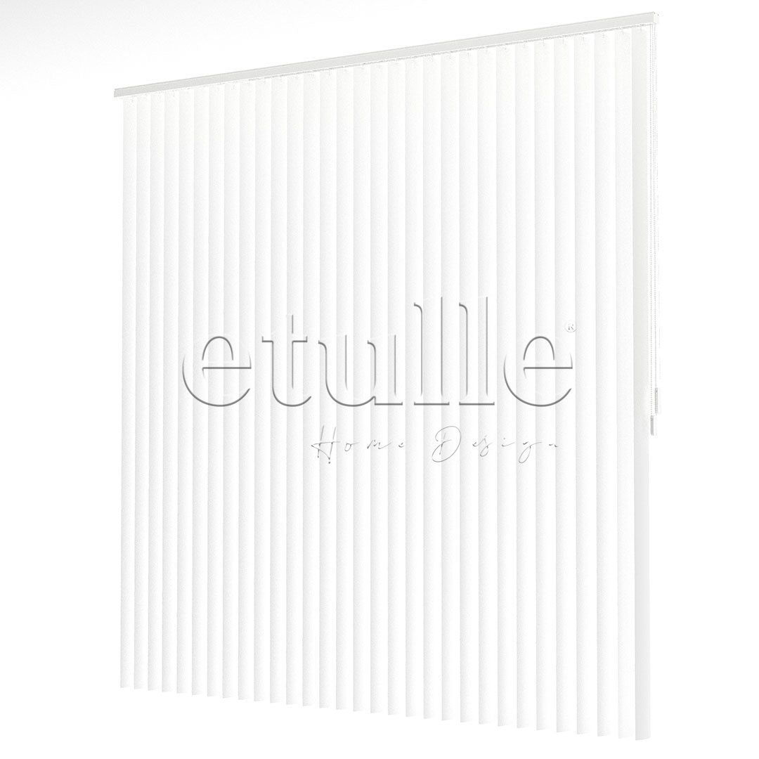 Beyaz Oval Düz PVC Dikey Perde