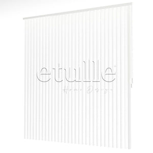 Beyaz Oval Düz PVC Dikey Perde