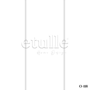 Beyaz Oval Düz PVC Dikey Perde