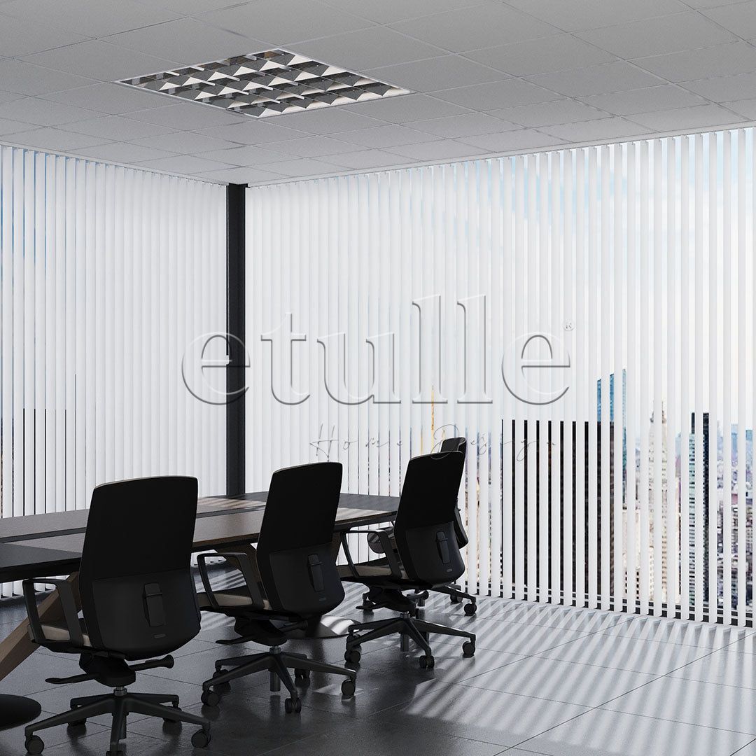 Beyaz Oval Perfore PVC Dikey Perde