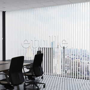 Beyaz Oval Perfore PVC Dikey Perde