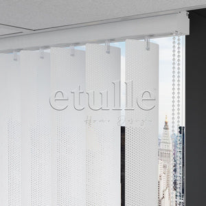 Beyaz Oval Perfore PVC Dikey Perde
