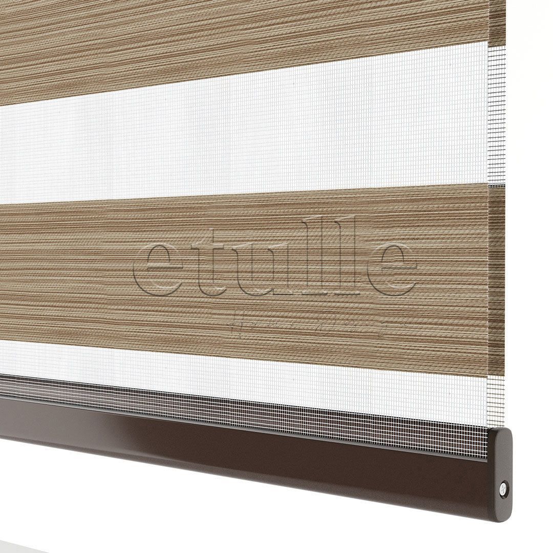 Açık Kahverengi Blackout Zebra Perde | Bolsena