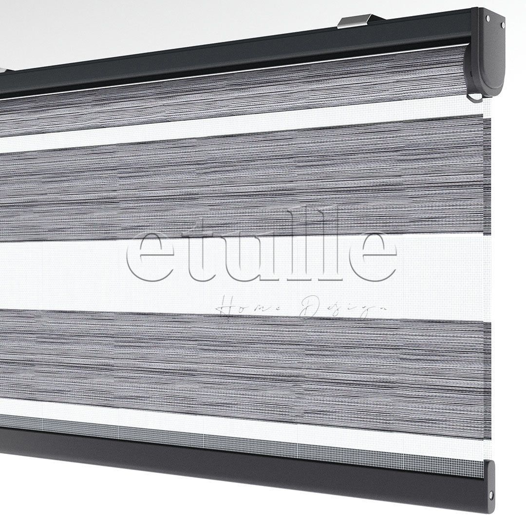 Gri Blackout Zebra Perde | Bolsena