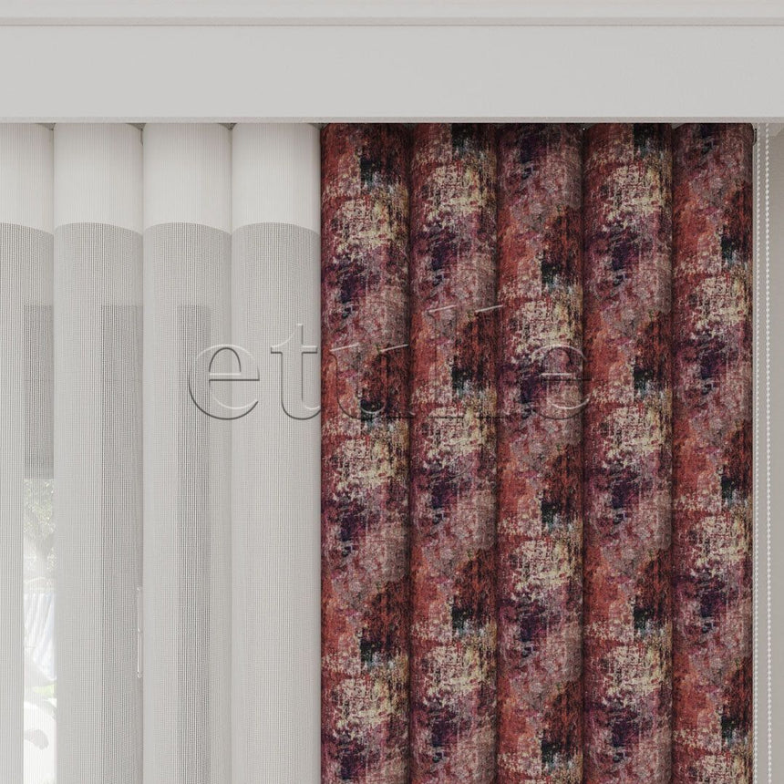 Carpet - Baskılı Dikey Tül Perde