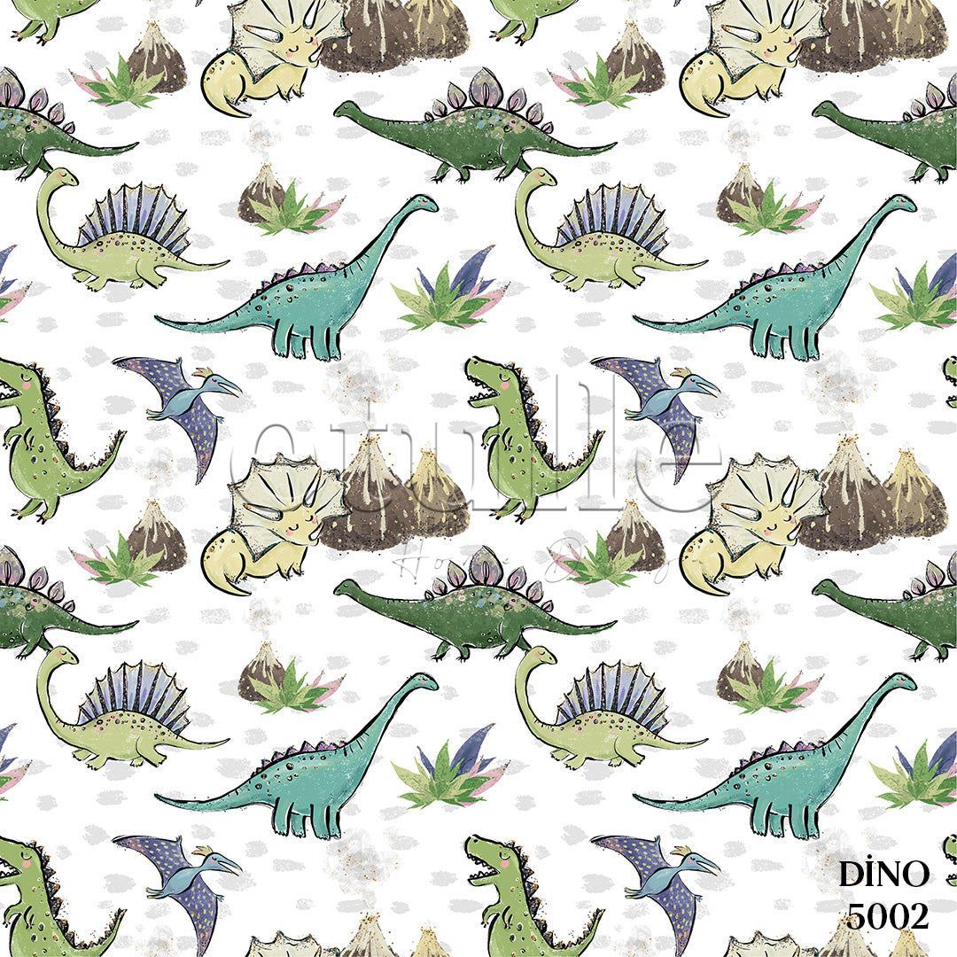 Dino - Çocuk Odası Dikey Tül Perde