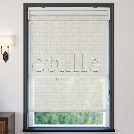 Ekru Desenli Çiftli Stor Perde | Estella