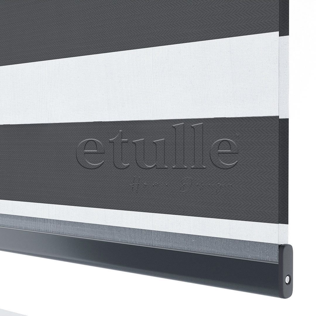 Antrasit Blackout Zebra Perde | Ennio