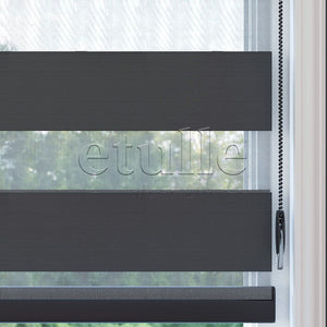 Antrasit Blackout Zebra Perde | Ennio