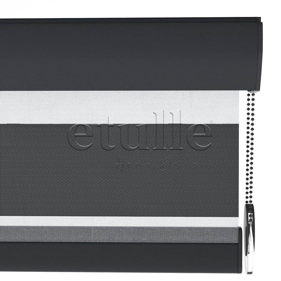 Antrasit Blackout Zebra Perde | Ennio
