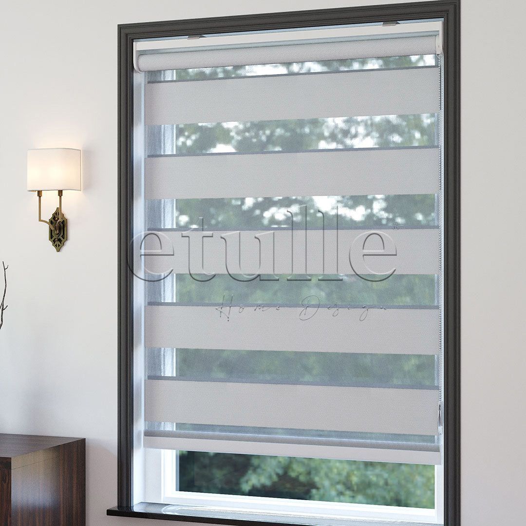 Ekru Blackout Zebra Perde | Ennio