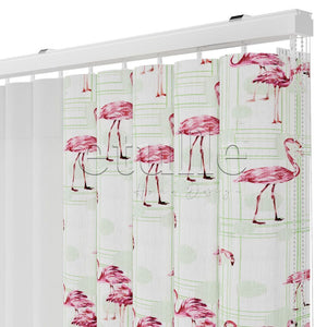 Flamingo Soft  - Baskılı Dikey Tül Perde