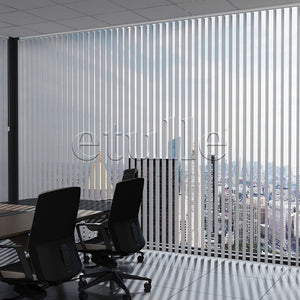 Gri Oval Perfore PVC Dikey Perde