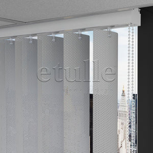 Gri Oval Perfore PVC Dikey Perde