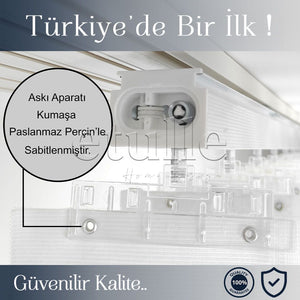 İstanbul - Çizgili Dikey Tül Perde